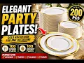 Gold Disposable Party Plates 200 Pack Elegant Wedding Party Plates Review