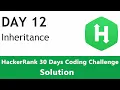 Day 12 - Inheritance and Python Implementation