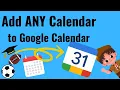 How to Add ANY Calendar to Google Calendar School Sports Scouts Ex Highland CSD 2025 2026