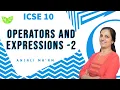 Operators and Expressions Lecture 2 PDF Assignment ICSE 9 10 Anjali Ma am