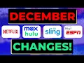 Big Streaming TV Changes for December 2024
