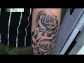 Roses and Cross forearm Tattoo