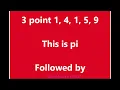 ONE HOUR LOOP The Pi Song 100 Digits of Pi