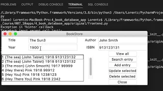 Book Store App built with Python and SQLite