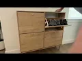 Nicetree Shoe Storage Cabinet for Entryway 4 Flip Drawers Shoe Cabinet with Tiered Fluted Design