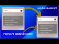 Password Validation With Toggle HTML CSS and JavaScript SOURCE CODE