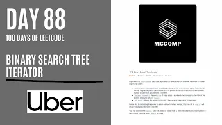 UBER INTERVIEW QUESTION Binary Search Tree Iterator LeetCode problem 173