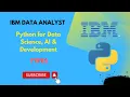 Data Types Python for Data Science AI Development IBM Data Analyst