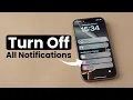 How To Turn Off All Notifications on iPhone