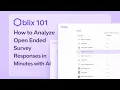 How to code open ended survey responses in minutes with Blix AI