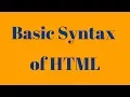 Basic Syntax of HTML in Hindi urdu