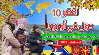 أفقر 10 دول في قارة أوروبا إحصائيات صندوق النقد الدولي 2023 صادم جدا 