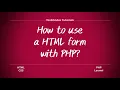 WCDS Tutorials How to make a simple form in HTML and to retrieve data in PHP Beginners