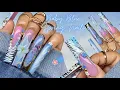 BABY BLUE MAXIMALIST SPRING NAILS ACRYLIC NAILS DESIGN GEL NAIL ART