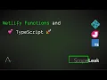 Write an API with Netlify Functions and TypeScript