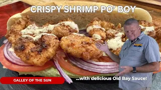 this crispy shrimp poboy is dangerously good