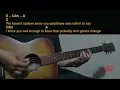 Ryan Hurd - Emergency Contact Easy Guitar Chord & Lyrics (cover)