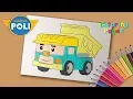 Robocar Poli Coloring Pages for kids Coloring Dumpy Robocar Poli and his friends