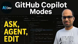 GitHub Copilot Different Modes - Agent Ask Edit