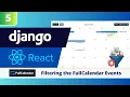 Django React FullCalendar Tutorial Add MultiSelect Filter in React FullCalendar