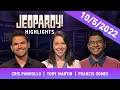 Cris Is On A Roll Daily Highlights JEOPARDY