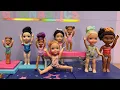 Download Lagu Gymnastics ! Elsa \u0026 Anna toddlers - competition - who wins?