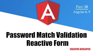 Reactive Form Password and Confirm Password match validation creative developer