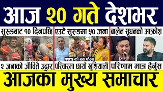 Today news 🔴 nepali news | aaja ka mukhya samachar, nepali samachar live | Bhadau 20 gate 2083.