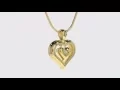 The Eternity Heart 18kt Gold Finish Cremation Jewelry Urn Pendant Keepsake Necklace for Ashes