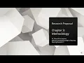 Module 14 - Methodology Chapter of the Research Proposal