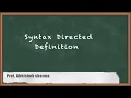 Syntax Directed Definition Explained GATE Compiler Design