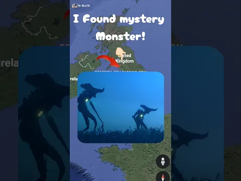 I Found Mystery Monster in google maps and google earth π #shorts #hrbro76