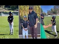 Russell Wilson Coaches His Son Future Zahir At His Baseball Game