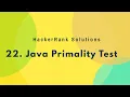 22 BigNumber - Java Primality Test Hindi
