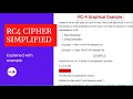 RC4 Cipher simplified Network Security