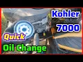 No Nonsense Kohler 7000 Oil Change in 3 MINUTES Quick How-To