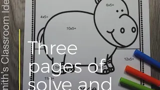 Color By Number Multiply With 5