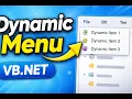 VB NET Tutorial Create a Dynamic Menu Step by Step