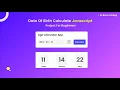 Build Age Calculator App Using JavaScript JavaScript Projects For Beginners JS Tutorial