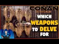 WHICH WEAPONS TO DELVE FOR ALL STATS OF THE NEW WEPS - Isle Of Siptah Conan Exiles