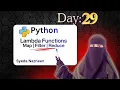 Lambda Function One Shot Class map filter reduce Python Hindi