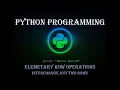 Python Programming Elementary row operations Interchange of any two rows