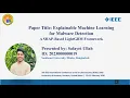 English Version Explainable Machine Learning for Malware Detection Paper Presentation