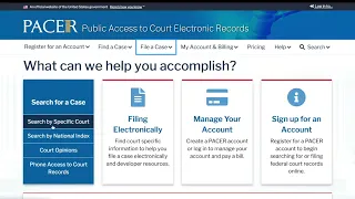 How to find US court case documents using PACER