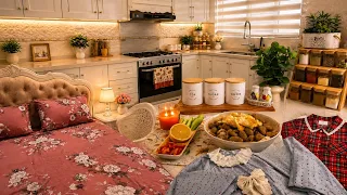 🌷 أنا وبناتي | يومنا الحلو بالبيت 🏡 تنظيف وطبخ وحنان ودلال 🤍
