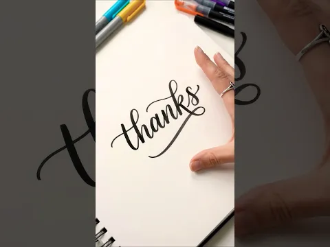 Super Easy Calligraphy THANKS #Calligraphy #thanks