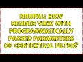 Drupal How render view with programmatically passed parameters of contextual filter