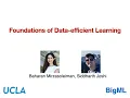 ICML 2024 Tutorial Foundations of Data-Efficient Learning Siddharth Joshi Baharan Mirzasoleiman