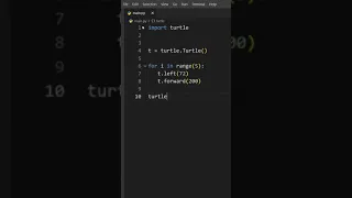 How to draw a pentagon using turtle in Python