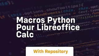 Macros python pour libreoffice calc